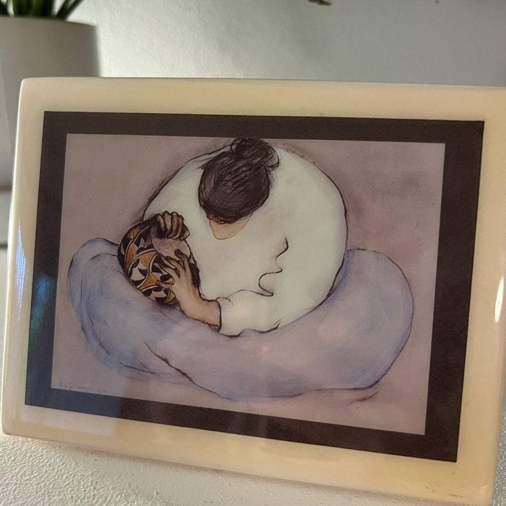Vintage R.C. Gorman Crystal Tile/Native American, Navajo Art Tile